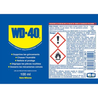 Bombe multifonction WD-40 en aérosol 100 ml