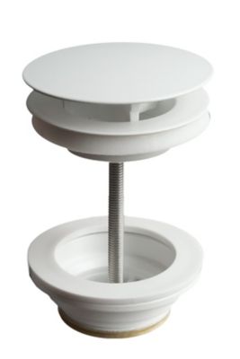 Bonde clic-clac blanc mat pour vasque Decotec Havana