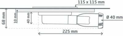 Bonde de douche à maçonner extraplate Wirquin EXPRESS'EAU MINI 115 x 115 mm