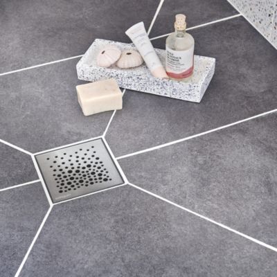 Bonde de douche à maçonner extraplate Wirquin EXPRESS'EAU MINI 115 x 115 mm