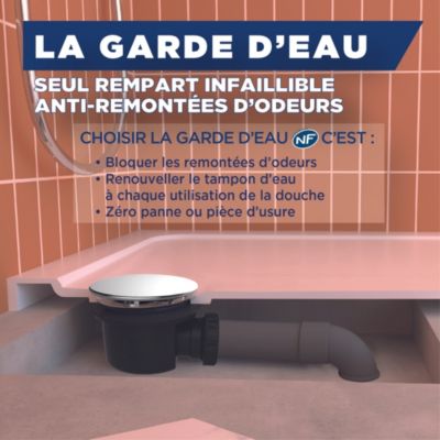 Bonde de douche extra-plate Ø90mm NF minime - Valentin