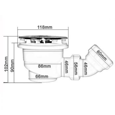 Bonde de douche extra plate avec diamètre 90 mm - installation facile,  évacuation rapide