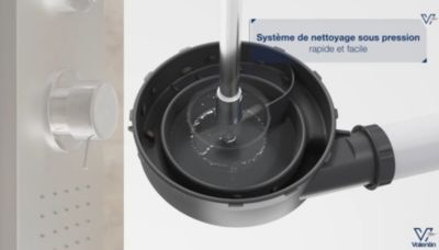 Bonde de douche extra plate Valentin Flush Ø90mm