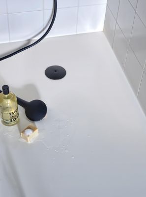 Bonde de douche extra-plate Wirquin Dôme noir