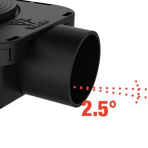 Bonde de douche ultra plate Valentin Smart Ø90mm