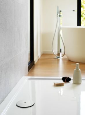 Bonde de douche Wirquin SLIM + ø40 mm dôme métal