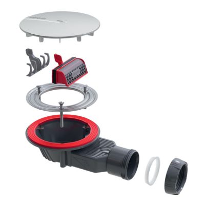 Bonde de douche Wirquin SLIM + ø40 mm dôme métal