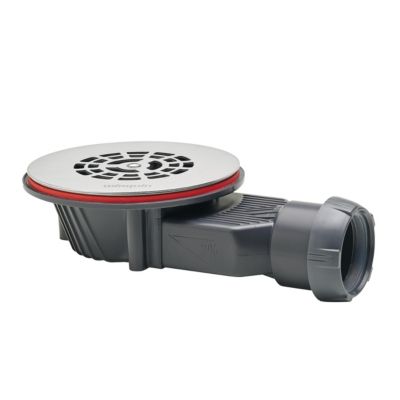 Bonde de douche Wirquin SLIM + ø40 mm grille plate inox brossé
