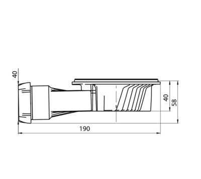 Bonde de douche Wirquin SLIM + ø40 mm sans grille pour plateau
