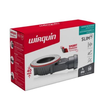 Bonde de douche Wirquin SLIM + ø40 mm sans grille pour plateau