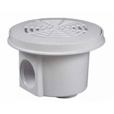 Bonde de fond piscine liner blanche