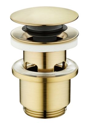 Bonde de lavabo ø 63 mm Rousseau avec clapet clic clac ou fixe effet or
