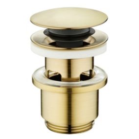 Bonde de lavabo ø 63 mm Rousseau avec clapet clic clac ou fixe effet or