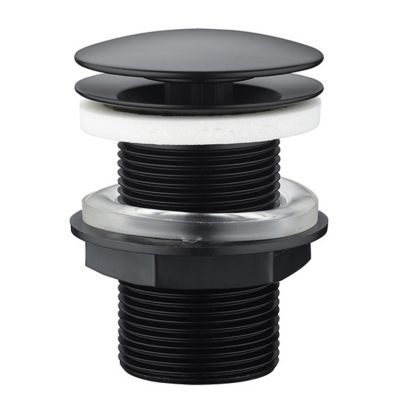 Bonde de lavabo à écoulement libre Ø 63 mm laiton Rousseau noir