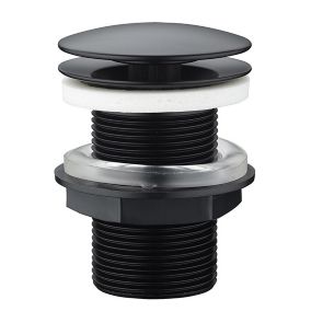 Bonde de lavabo à écoulement libre Ø 63 mm laiton Rousseau noir