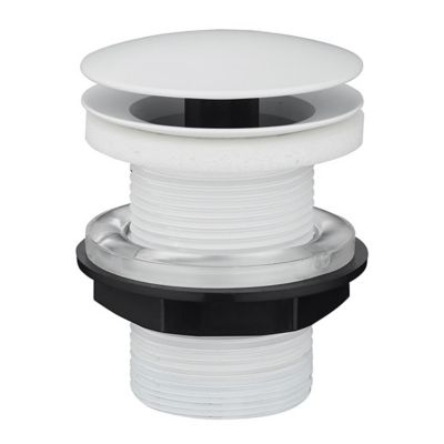 Bonde de lavabo à écoulement libre Ø 66 mm laiton Rousseau blanc