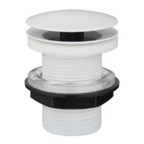 Bonde de lavabo à écoulement libre Ø 66 mm laiton Rousseau blanc