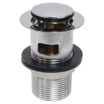 Bonde de lavabo clic-clac avec trop-plein Ø60 mm laiton chromé - Ondee