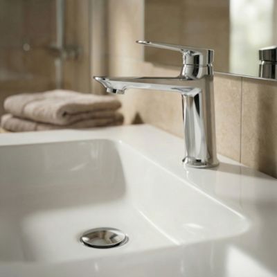 Bonde de lavabo clic-clac sans trop-plein Ø60 mm laiton chromé - Ondee