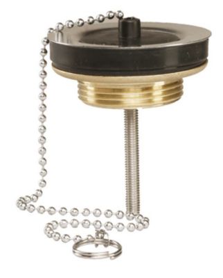 Bonde de lavabo laiton avec bouchon noir D40 chromé - VALENTIN - 00 115300 000 00
