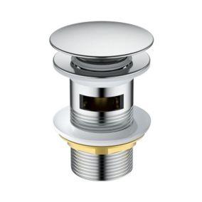 Bonde de Lavabo Pop Up Sans Trop Plein Bonde de Vidage Universelle Pour Lavabo en Cuivre Chromé Pour Cuisines Bain Lavabo Évier