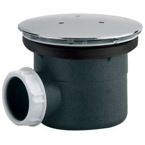 Bonde de receveur à capot métal rond 120mm pour douche D90 sortie horizontale - VALENTIN - 00 568000 000 00