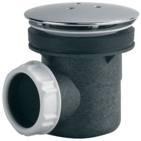 Bonde de receveur à capot métal rond 90mm pour douche D60 sortie horizontale - VALENTIN - 00 566000 000 00