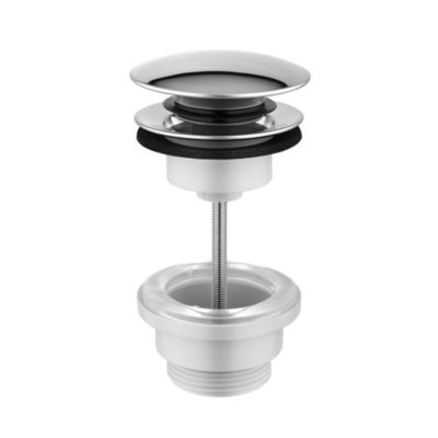 Bonde lavabo clic-clac 2 parties avec clapet recouvrant chromé D. 63 mm - Edouard Rousseau