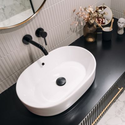 Bonde lavabo clic-clac 2 parties avec clapet recouvrant noir mat D. 63 mm - Edouard Rousseau