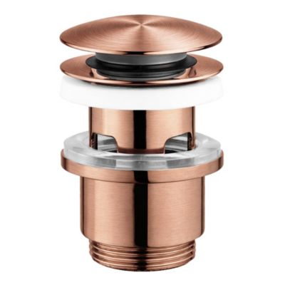 Bonde lavabo clic-clac cuivre titanium H. 75 mm - Edouard Rousseau