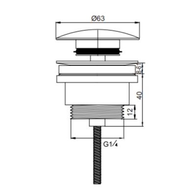 Bonde lavabo universelle WIRQUIN Quick clac avec vis centrale chromé ...
