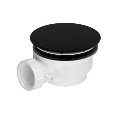 Bonde pour receveur de douche Pure 2/Pedra, capot noir, Galedo