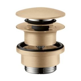 Bonde Push-open pour mitigeurs lavabo et bidet, finition Finishplus, Bronze brossé (50100140)