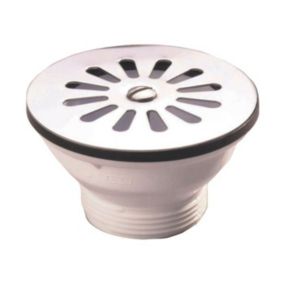 Bonde PVC - Inox - D84 mm - Grille - Plastique - Intérieur