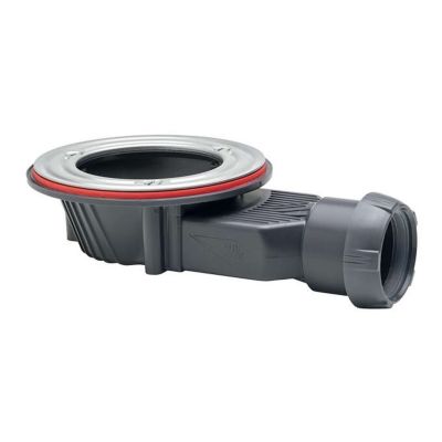 Bonde siphon diam. 90 mm extraplate Wirquin Slim+ à évacuation horizontale pour receveur de douche sortie en 40 mm
