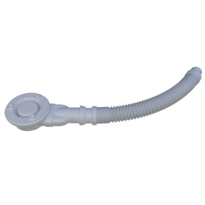 Bonde Siphon extra-plat avec tuyau flexible - Diamètre 90 mm - Siphon de douche - Installation facile et gain de place