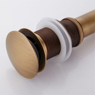 Bonde évier et lavabo Popup Rétro Bouchon Bonde de Lavabo Vidange Clicclac sans TropPlein en Laiton Bronzé Universel