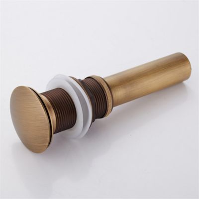 Bonde évier et lavabo Popup Rétro Bouchon Bonde de Lavabo Vidange Clicclac sans TropPlein en Laiton Bronzé Universel