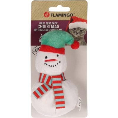 Bonhomme de neige Blanc Xami Jouet Noël pour chat