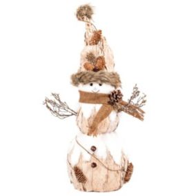 Bonhomme de Neige Déco "Glacé" 51cm Naturel