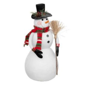 Bonhomme de Neige Déco "Traditionnel" 50cm Blanc