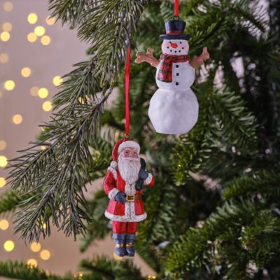 Bonhomme de neige et père Noël (2 pièces)