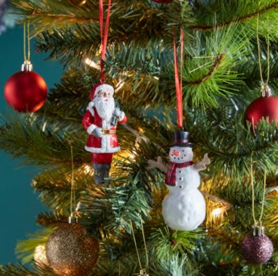 Bonhomme de neige et père Noël (2 pièces)