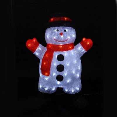 Bonhomme de neige noël lumineux 80 leds secteur - H63