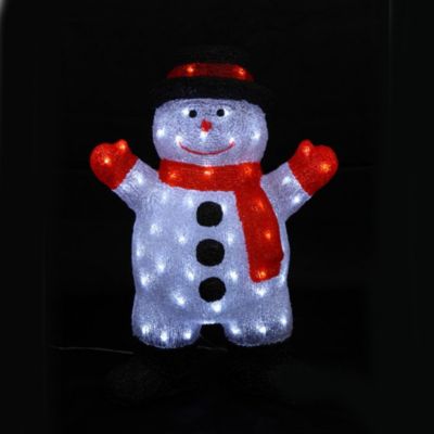 Bonhomme de neige noël lumineux 80 leds secteur - H63