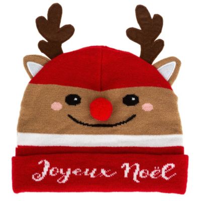 Bonnet Enfant 3D Renne / Bonhomme de Neige TU - FEERIC LIGHTS & CHRISTMAS