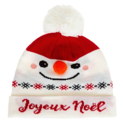Bonnet Enfant 3D Renne / Bonhomme de Neige TU - FEERIC LIGHTS & CHRISTMAS