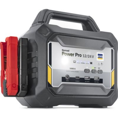 Booster lithium NOMAD POWER PRO 12/24 V - 088566 GYS, 2300 A, 19,5 Ah, lampe LED, 2 USB