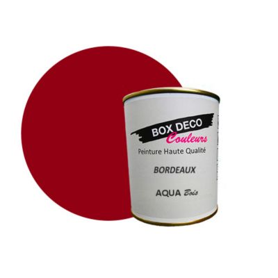 Bordeaux Peinture bois int/ext aspect velours-satin Aqua Bois Bordeaux - 750 ml