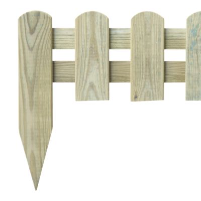 Bordure à planter Stackette bois naturel H.30 x L.60 cm